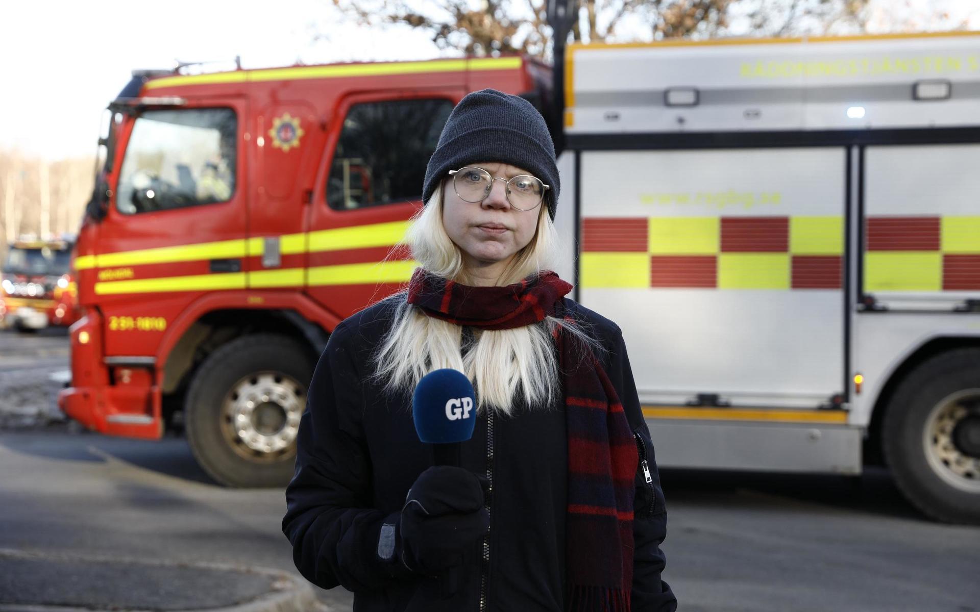 GP:s reporter Anna Ekström på plats vid olyckan. 